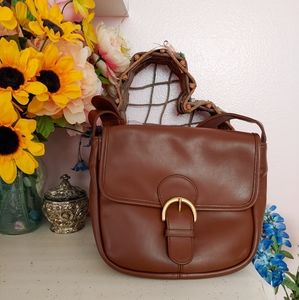 Vtg 90s Coach Brown Leather Shoulder Purse